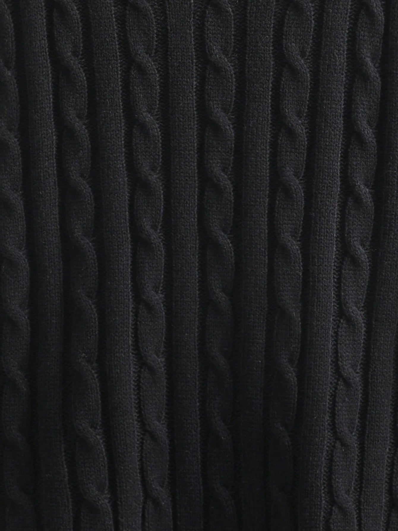 Manfinity Homme Contrast Striped Trim V-Neck Cable Knit Casual Sweater Vest for Men, Fall Winter