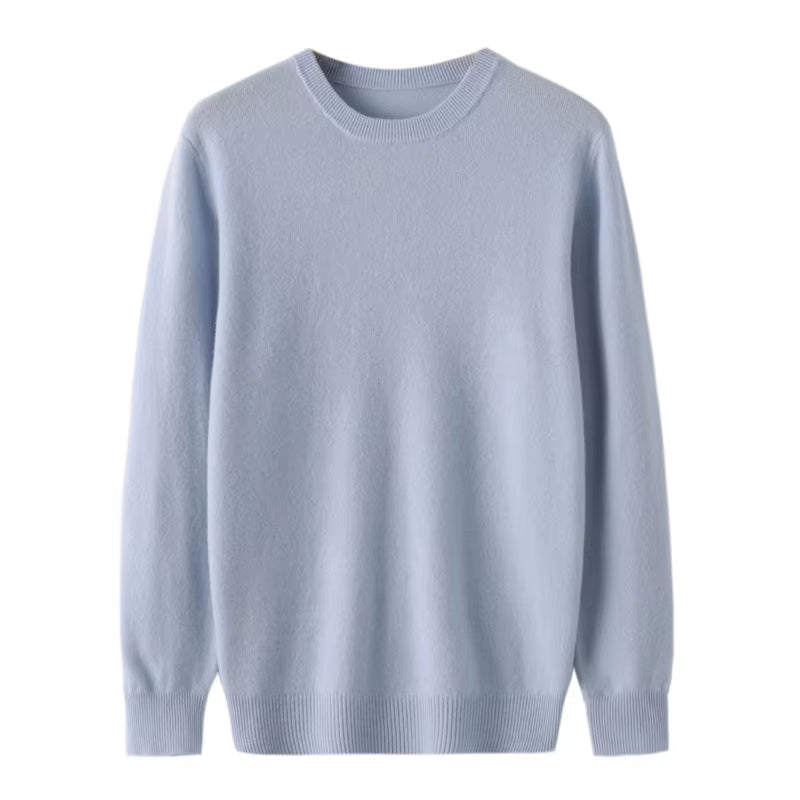 Autumn Winter Quality 100% Merino Wool Sweater Men O-Neck Long-Sleeve Cashmere Pullover Knitwear Clothing Basic Clothing Tops